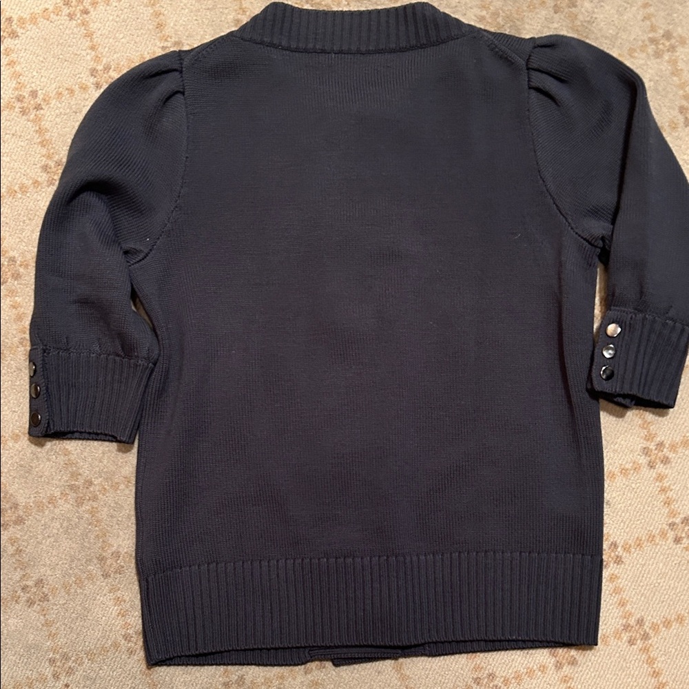 Club Monaco grey/slate Double-Breasted Knit Blazer top size M - Picture 2 of 5